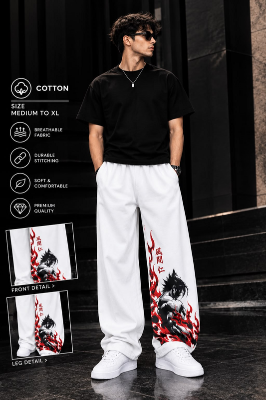 Jin Kazama Flame Cotton Baggy Trouser