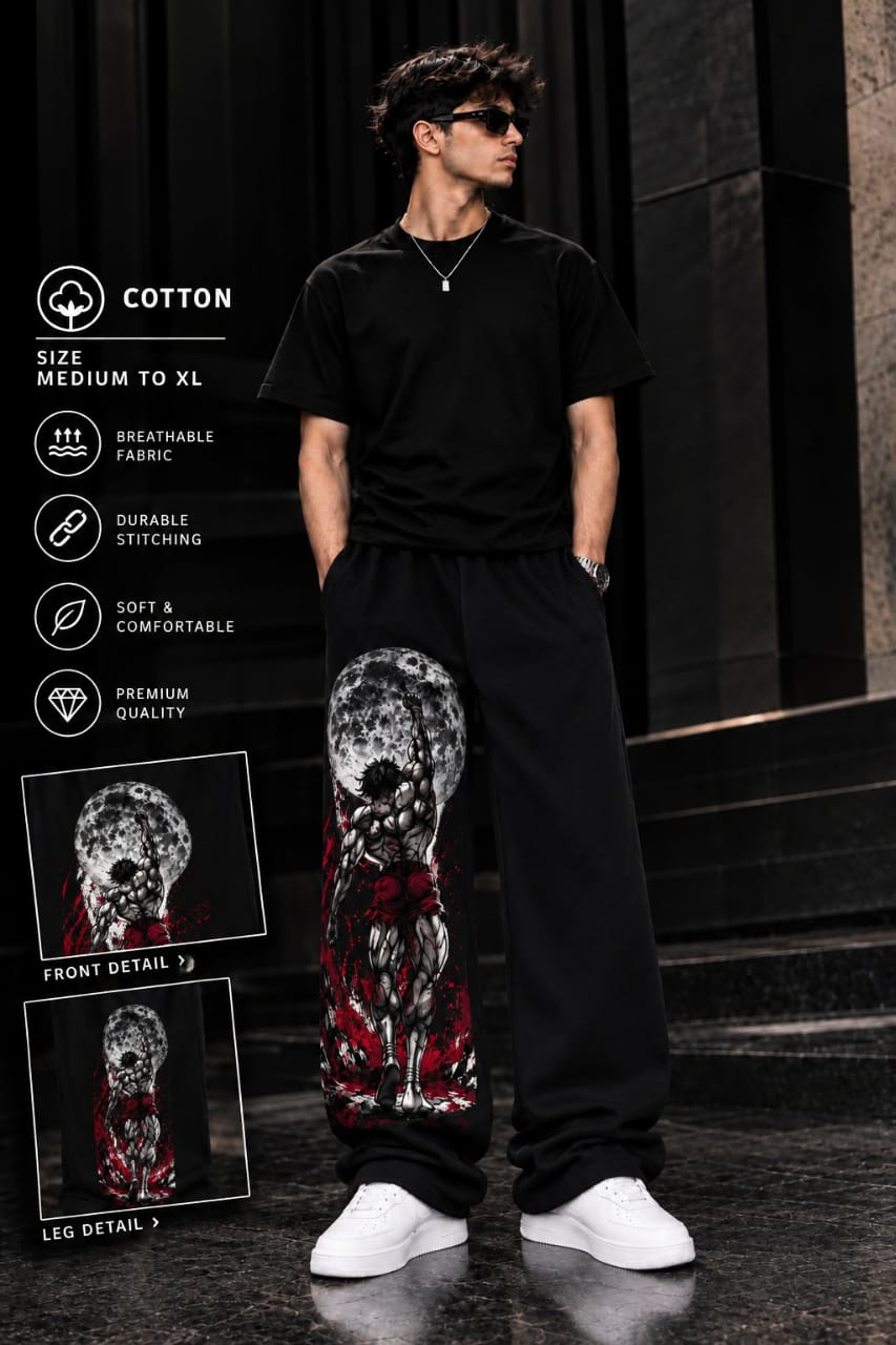 Baki Hanma Cotton Baggy Trousers